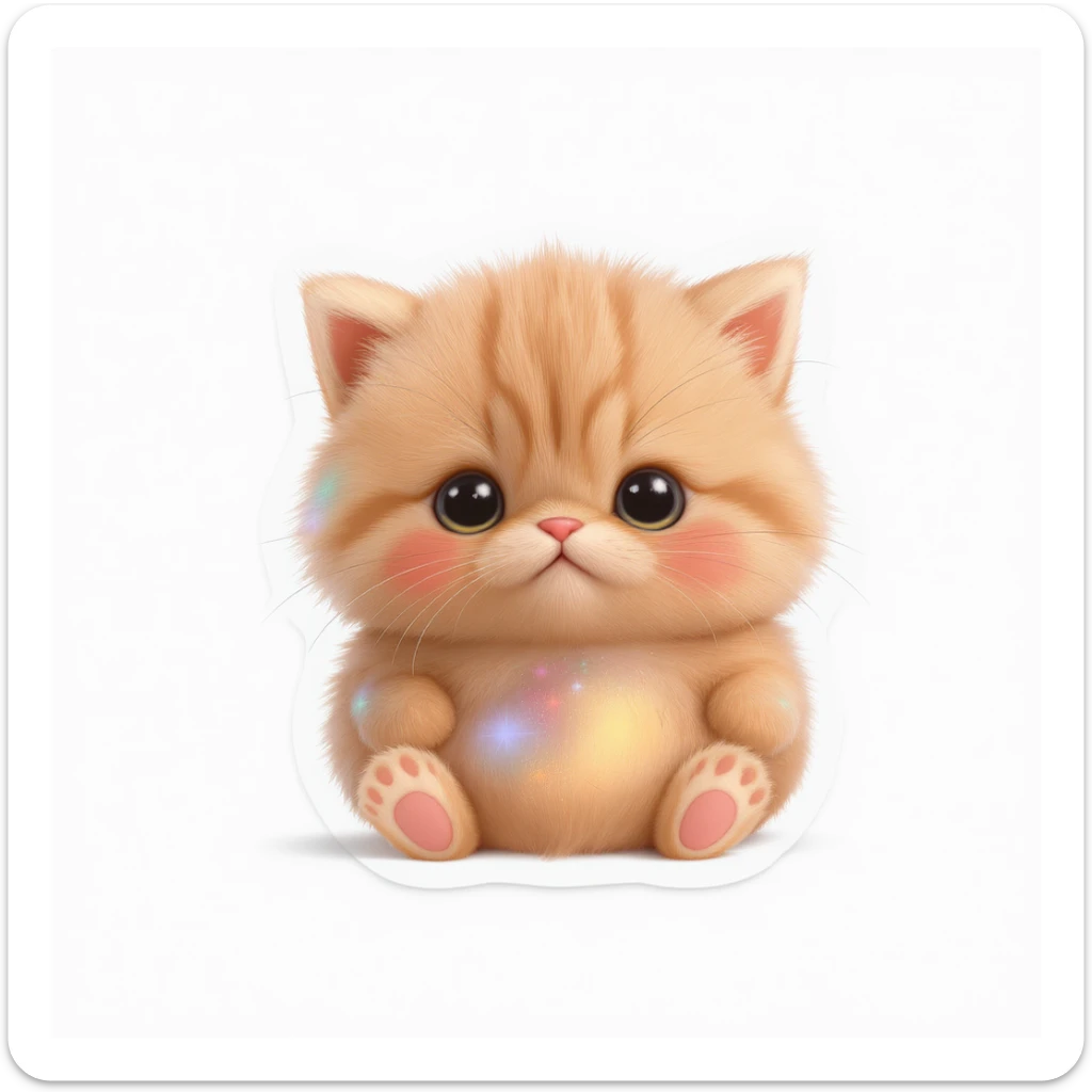 cute and shiny object, no background sticker