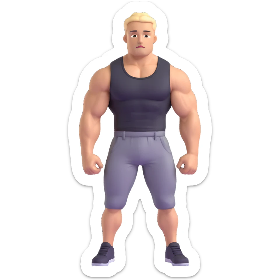 Hun from Teenage Mutant Ninja Turtles, muscular gang leader sticker