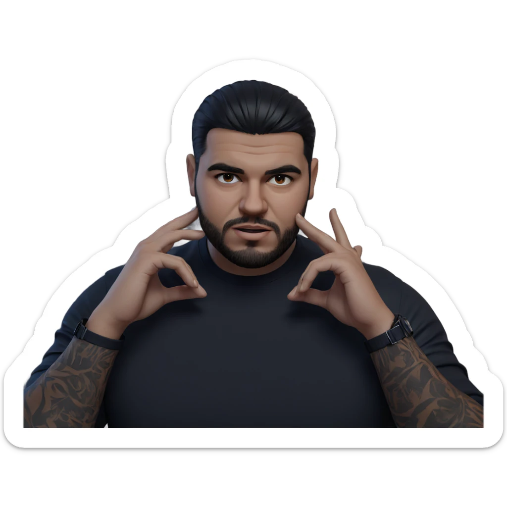 stylish male portrait indoors sticker