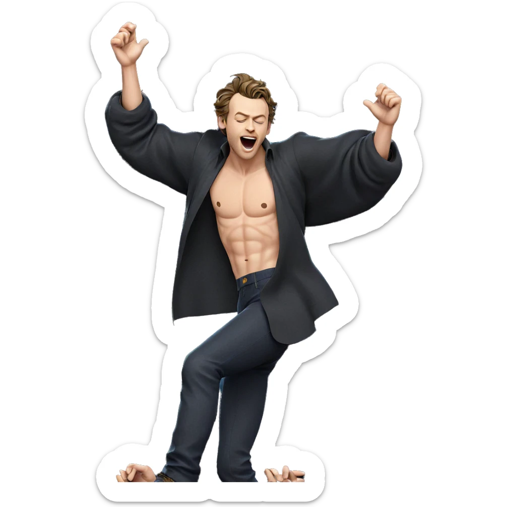 dancing in the crowd fun sticker