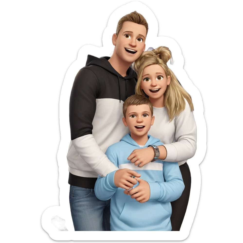 friends having fun together sticker