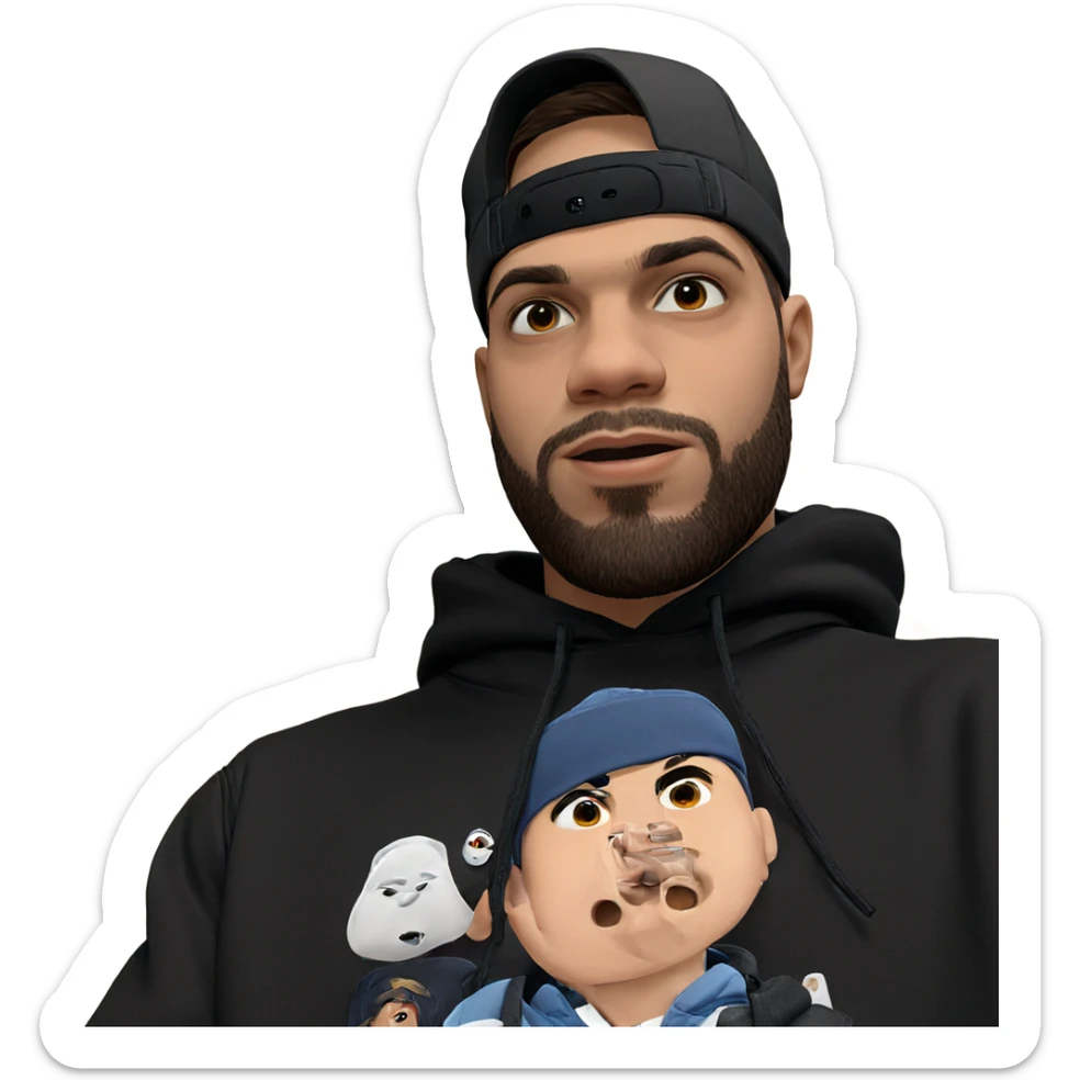 casual portrait of a boy sticker