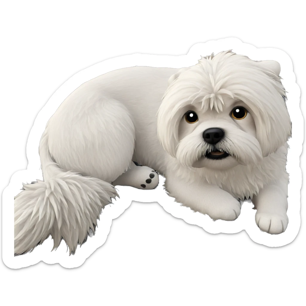 focused dog in nature sticker