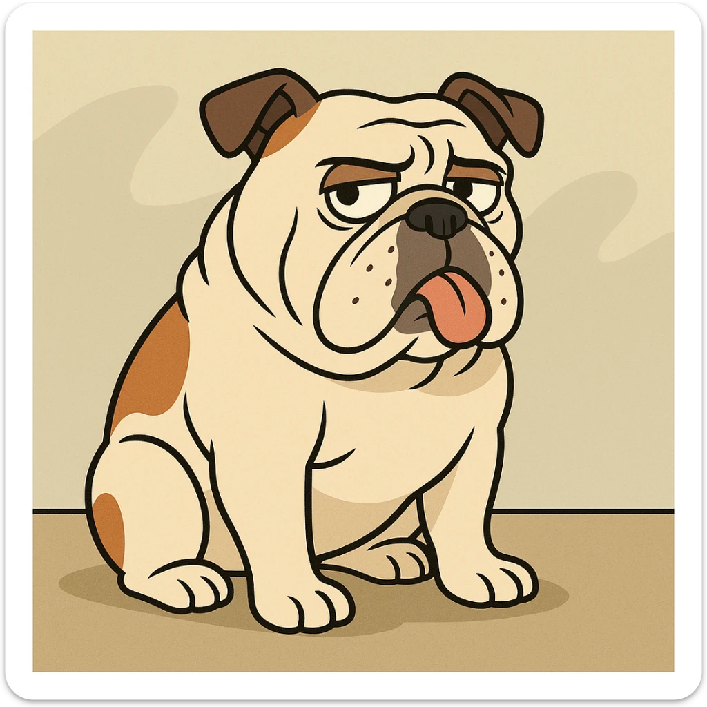 English bulldog  sticker