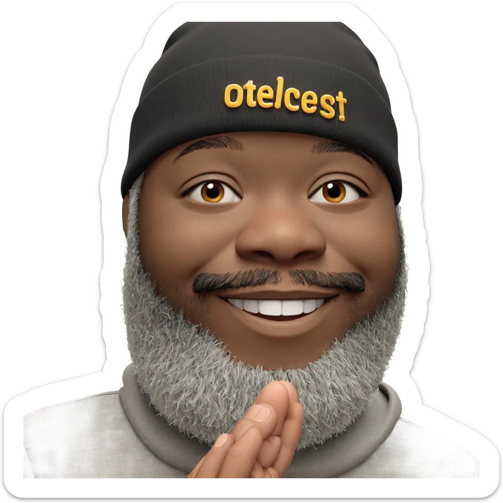 smiling boy in beanie sticker