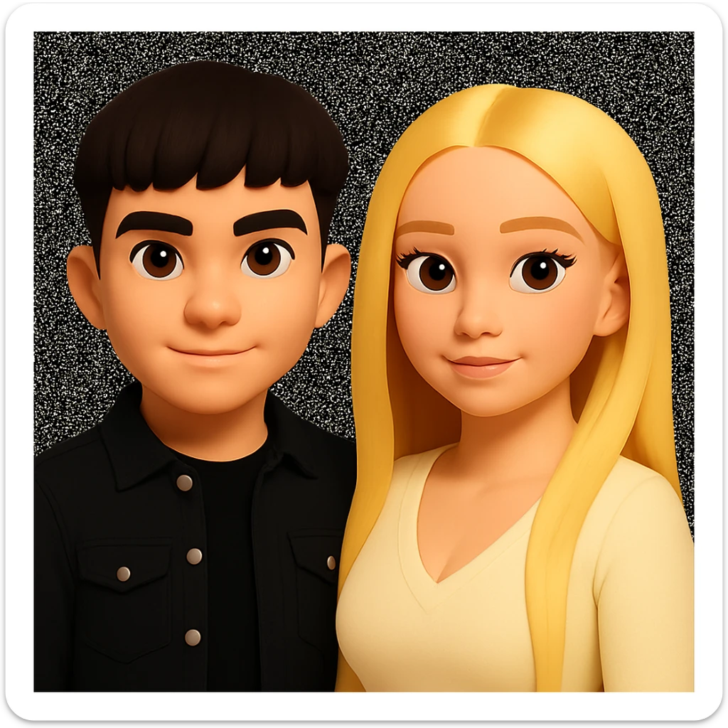 Slightly increase the volume of the upper body of the girl and slightly rotate her to face forward, preserving the style of the original image. sticker