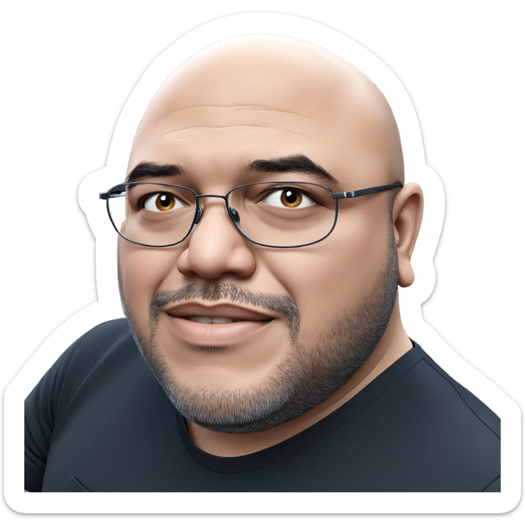 male portrait in black shirt sticker