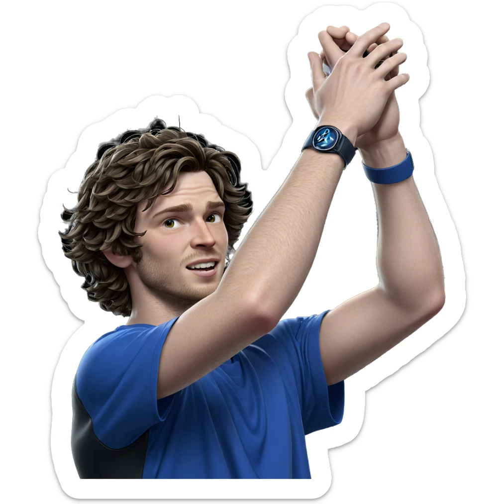 realistic portrait of young man sticker