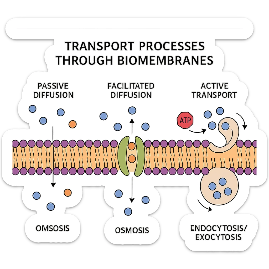 Transportvorgänge durch Biomembranen sticker