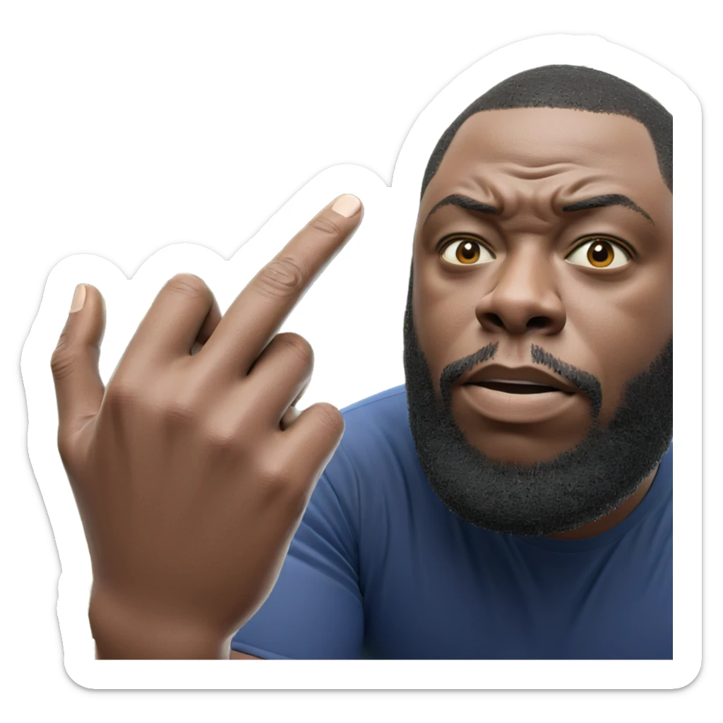 a man under a tree sticker