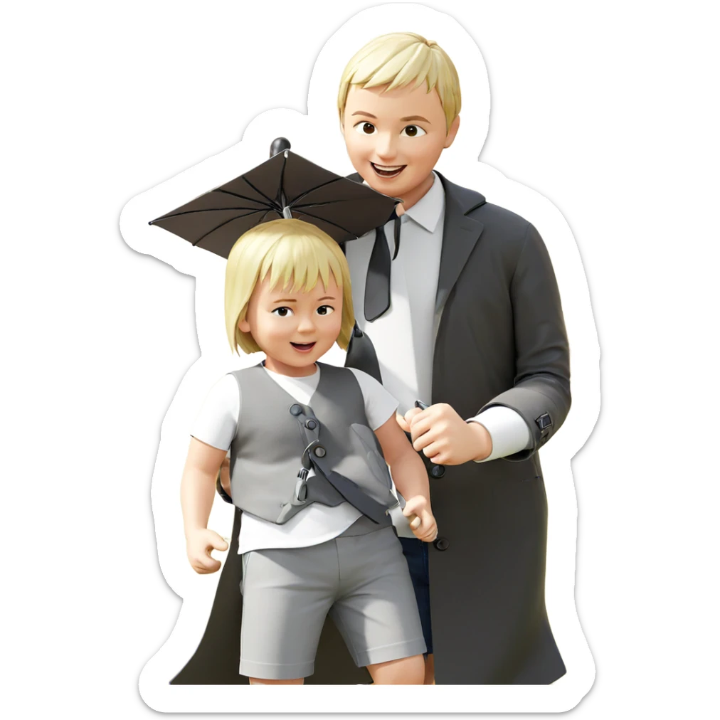 umbrella fun with friends sticker