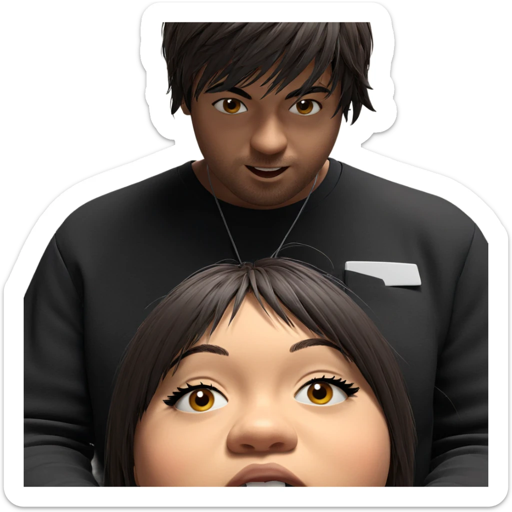 friendship in contrasting colors sticker