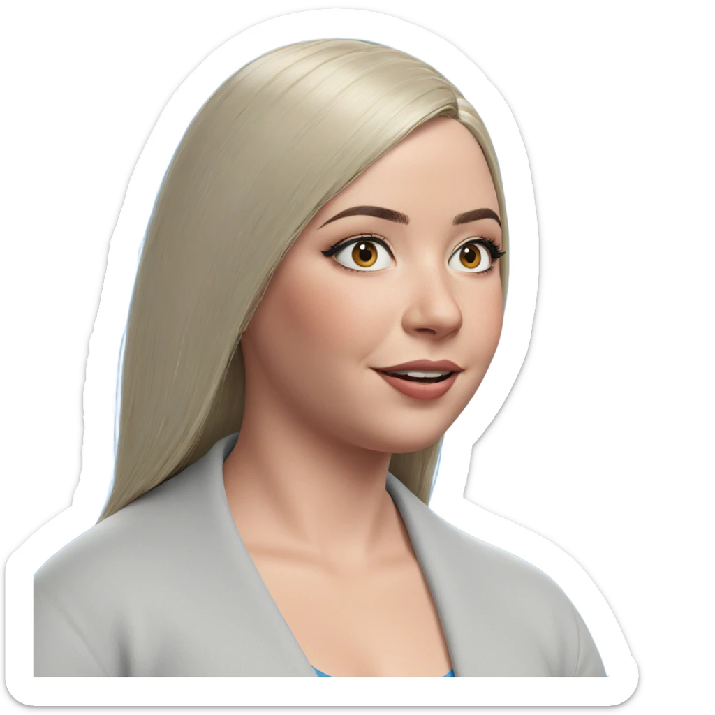 realistic portrait of girl sticker