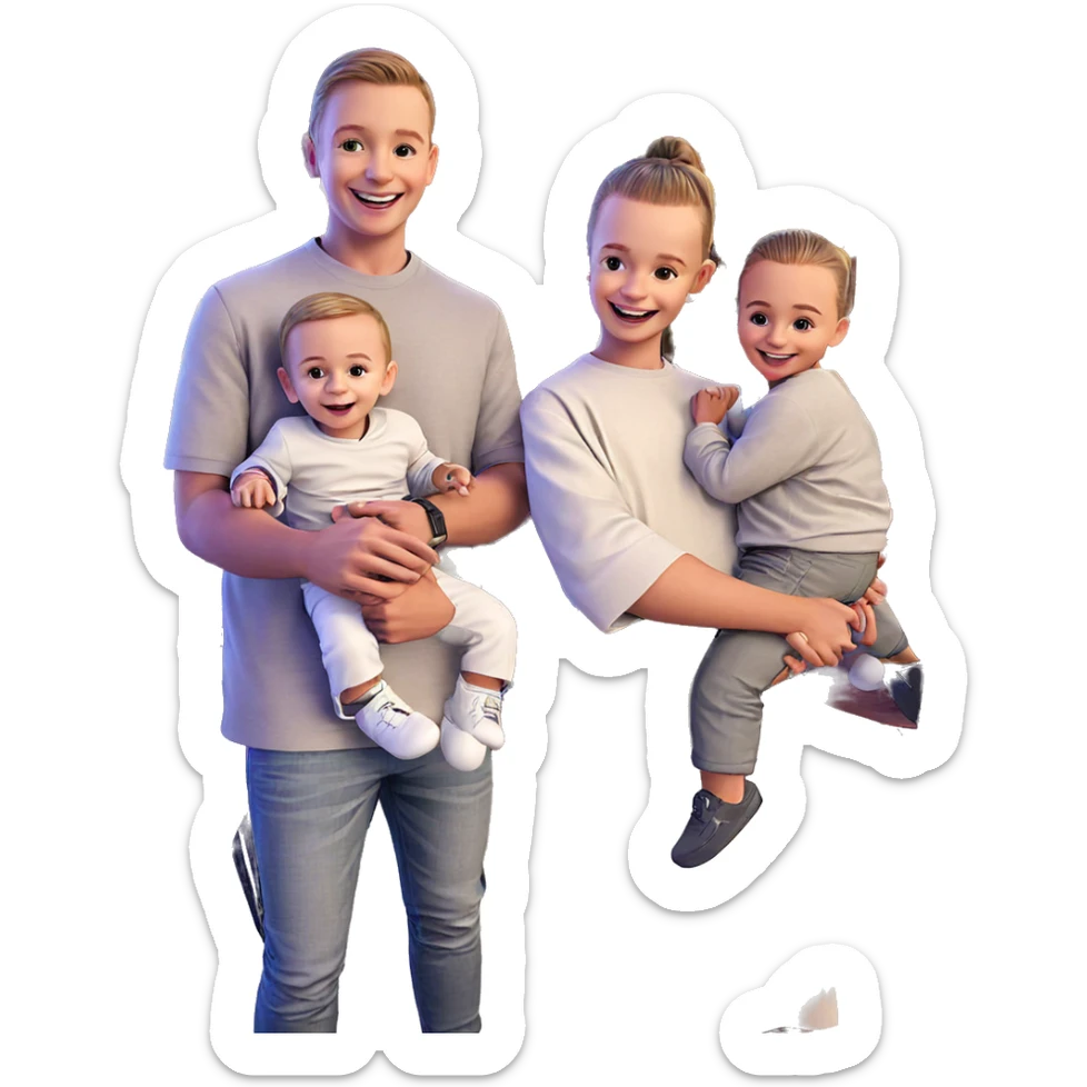 smiling group of friends sticker