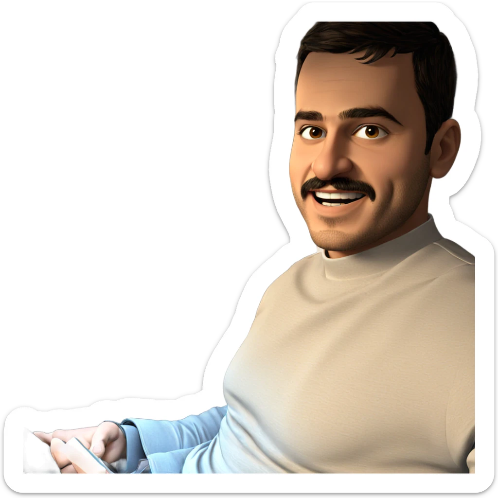 male in car interior sticker