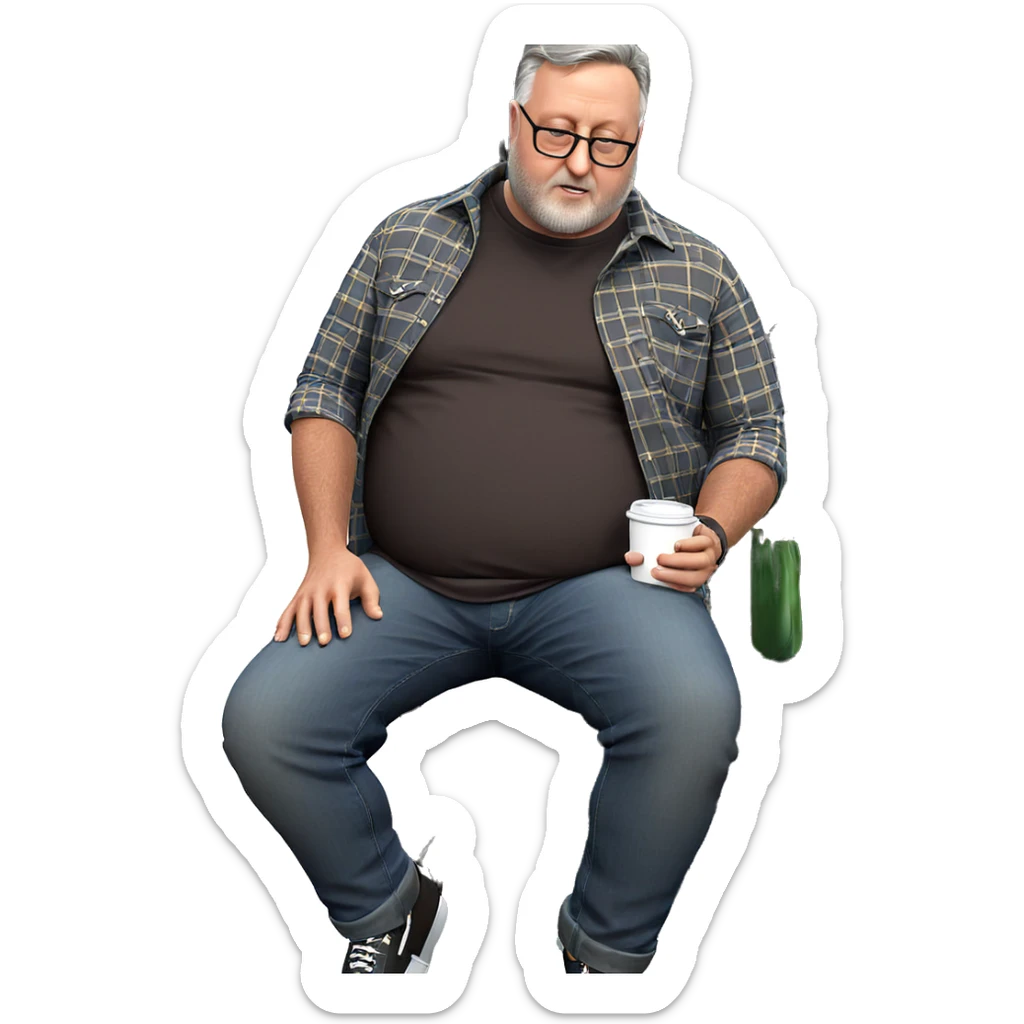 chill vibes with coffee cup sticker