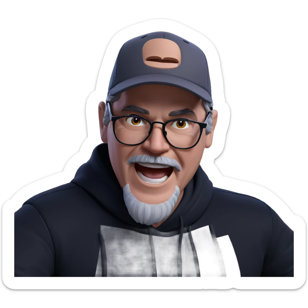 parody of a stylish guy sticker