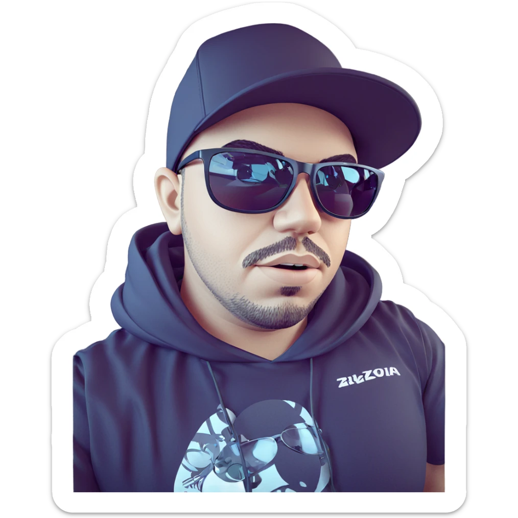 cool guy in sunglasses sticker