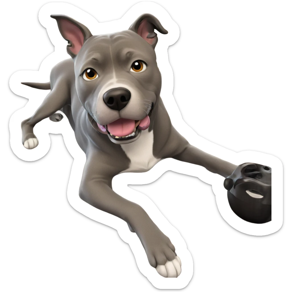 cozy dog lounging by window sticker