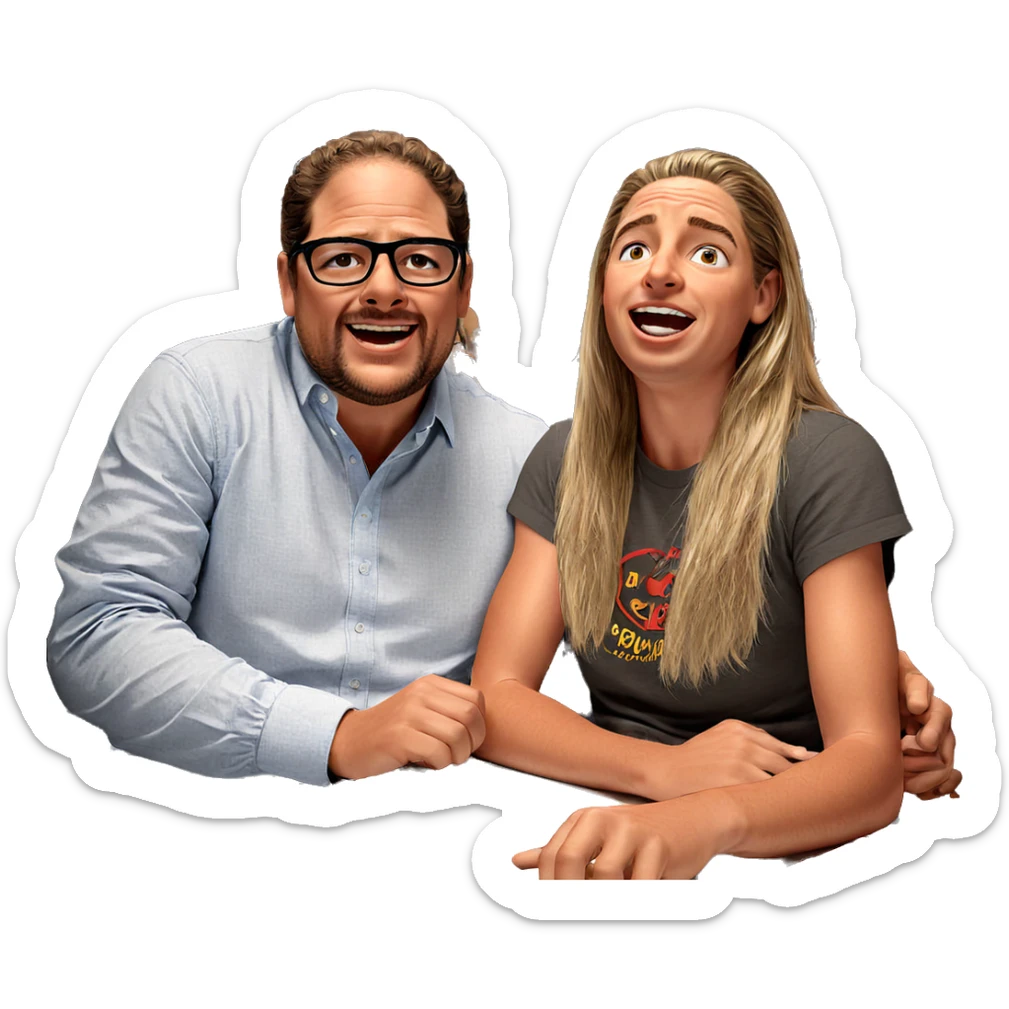 realistic portrait of boys sticker