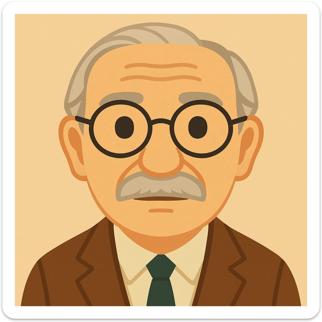 Reduce the number of freckles and age spots, and make the portrait less realistic and more stylized, keeping an emoji-like look and Hans Jonas resemblance. sticker