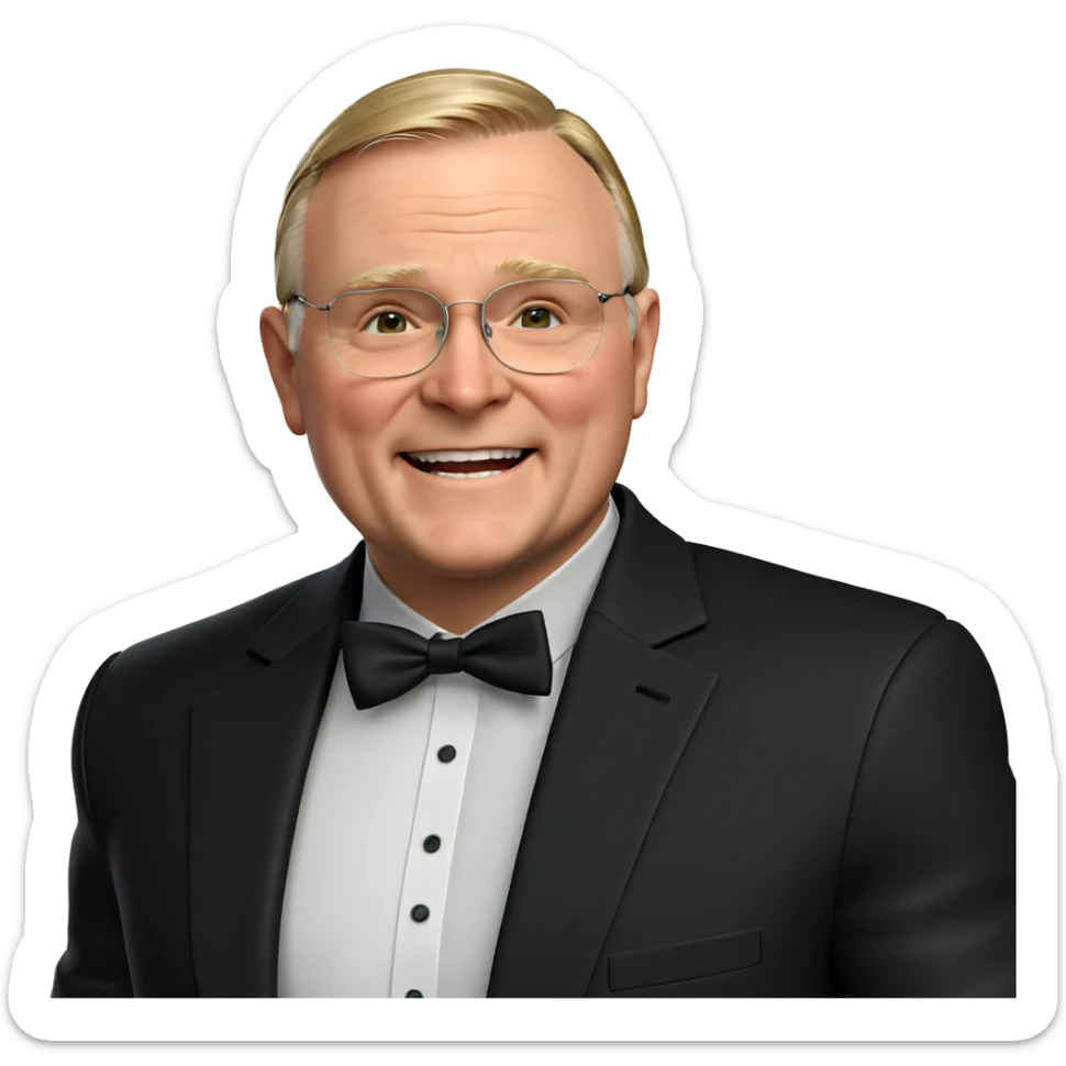 smiling boy in formal suit sticker