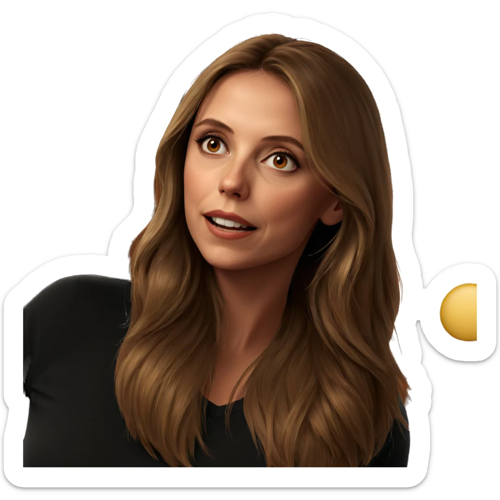 realistic portrait of a girl sticker