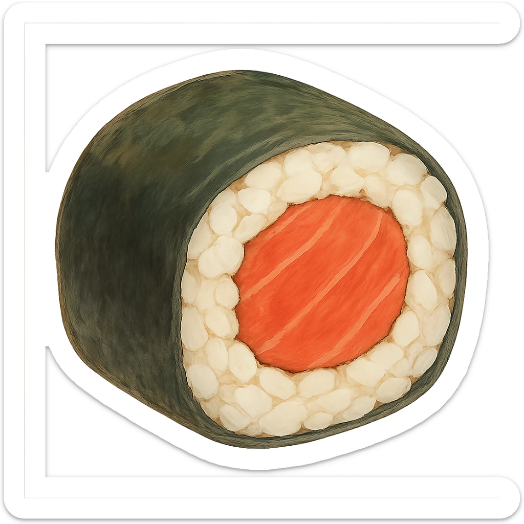 sushi roll in ghibli style sticker