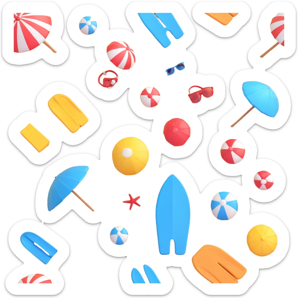 beach tennis, playful and bright, rackets and net on beach, 3D emoji style sticker