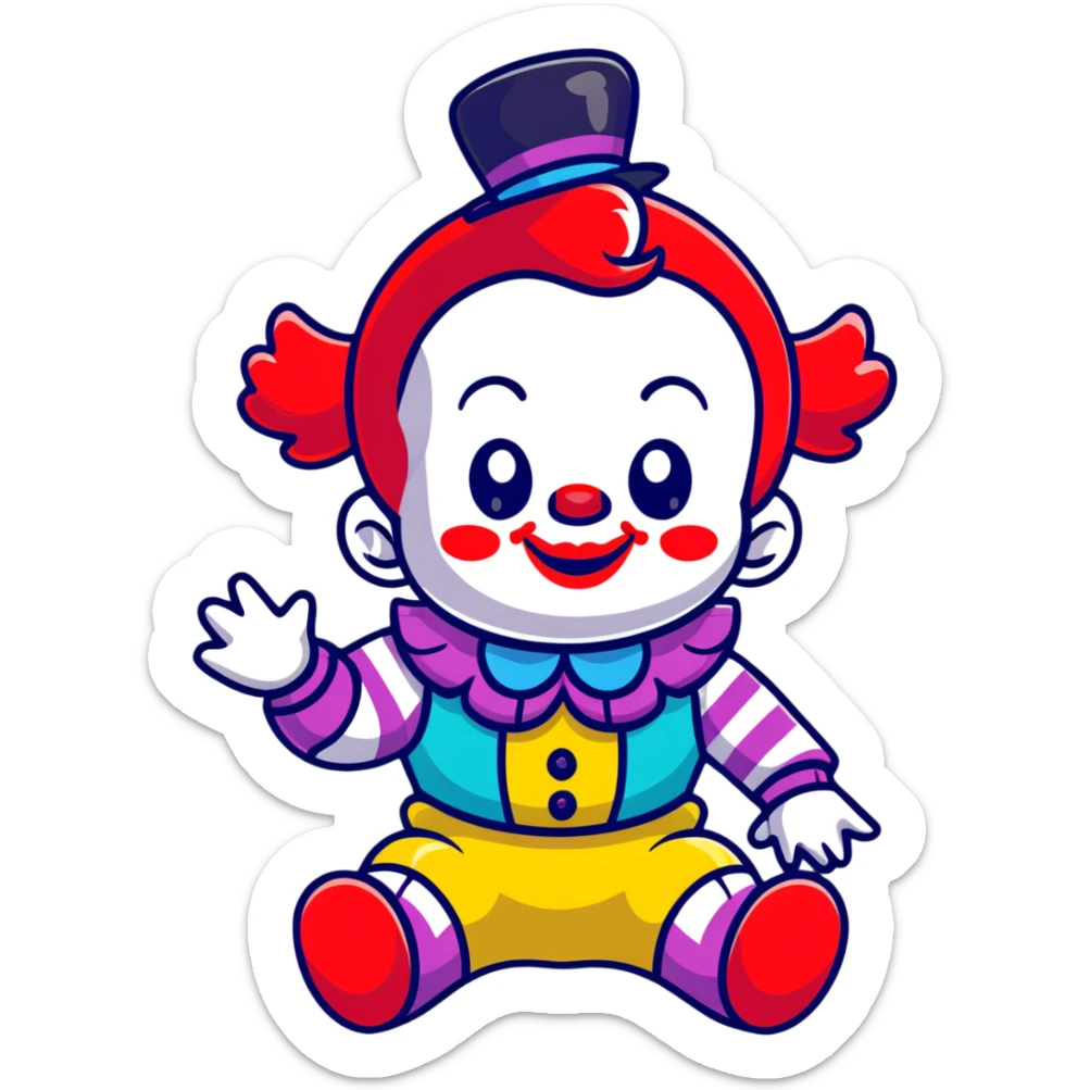 Circus Baby from Five Nights at Freddy's Sister Location, clown girl animatronic sticker