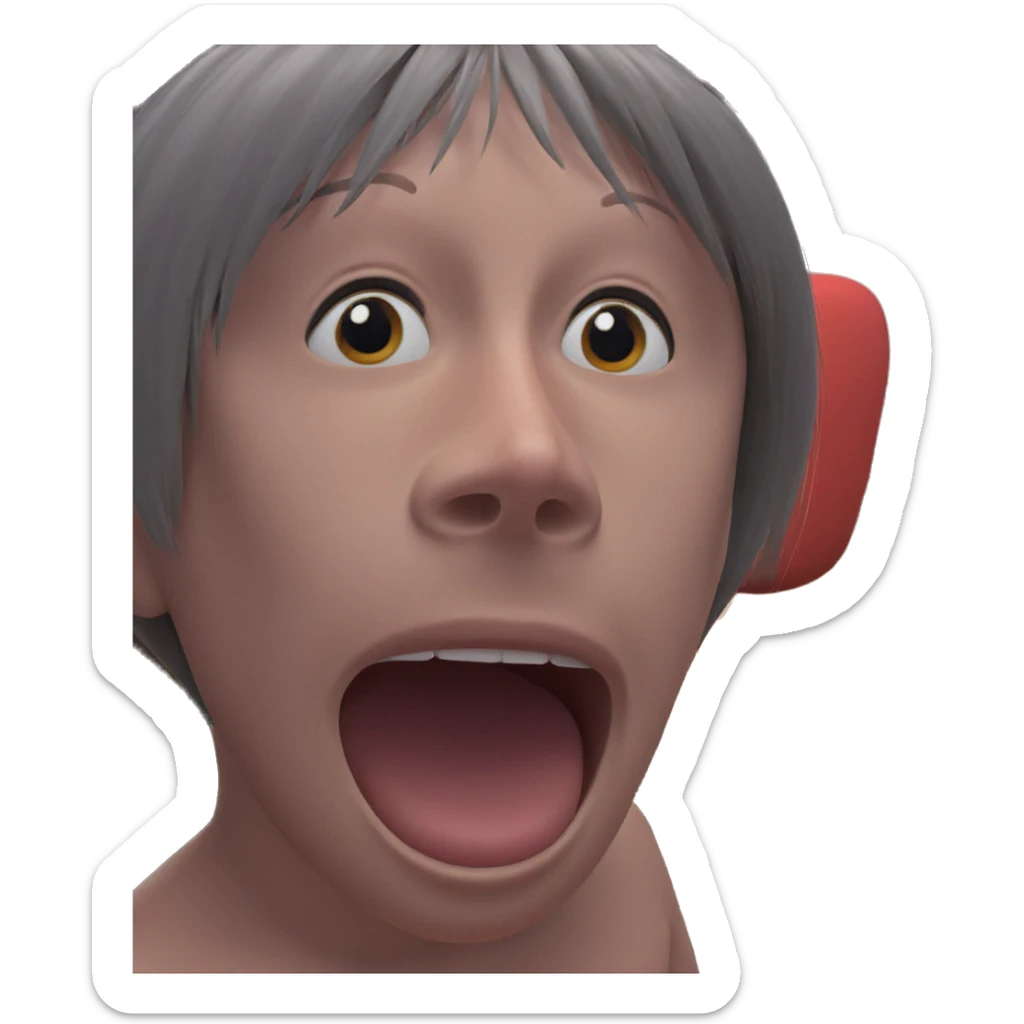 girl indoors surprised expression sticker