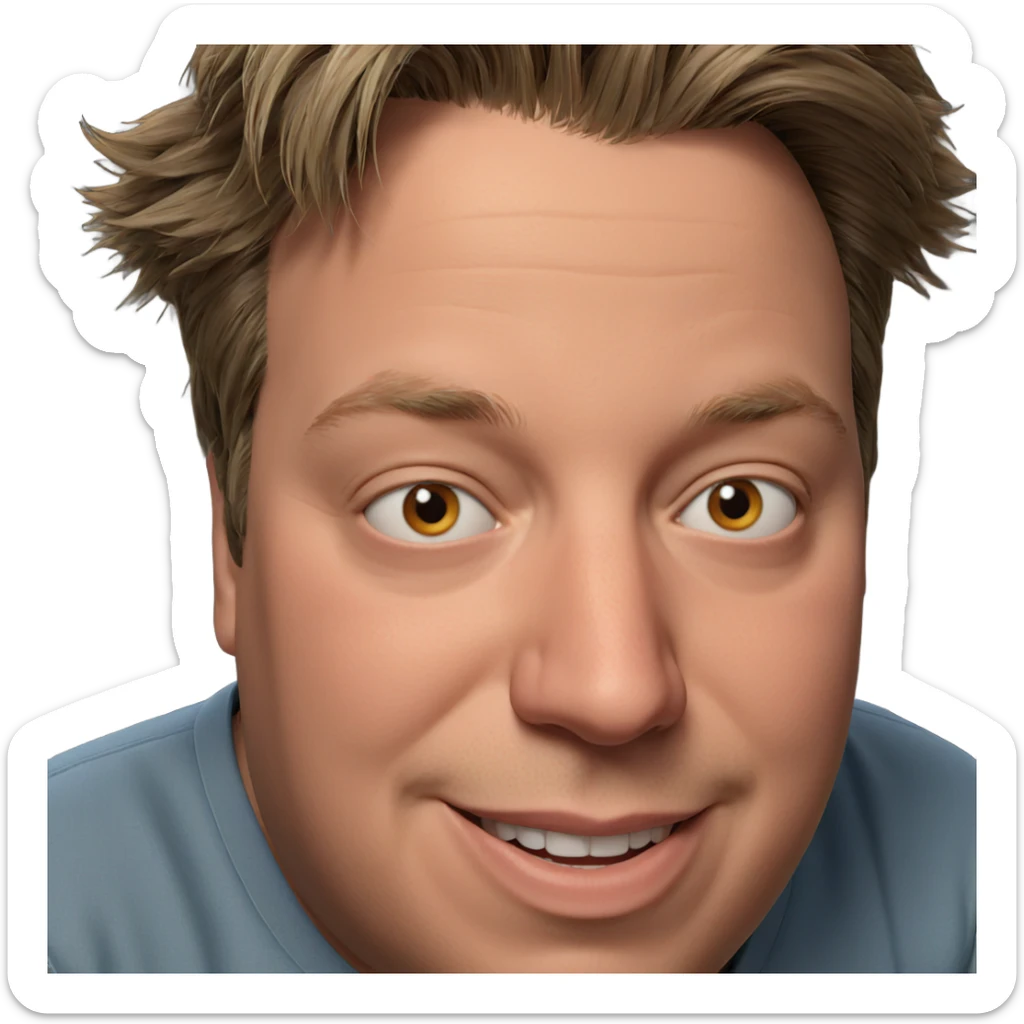 smiling boy in casual shirt sticker