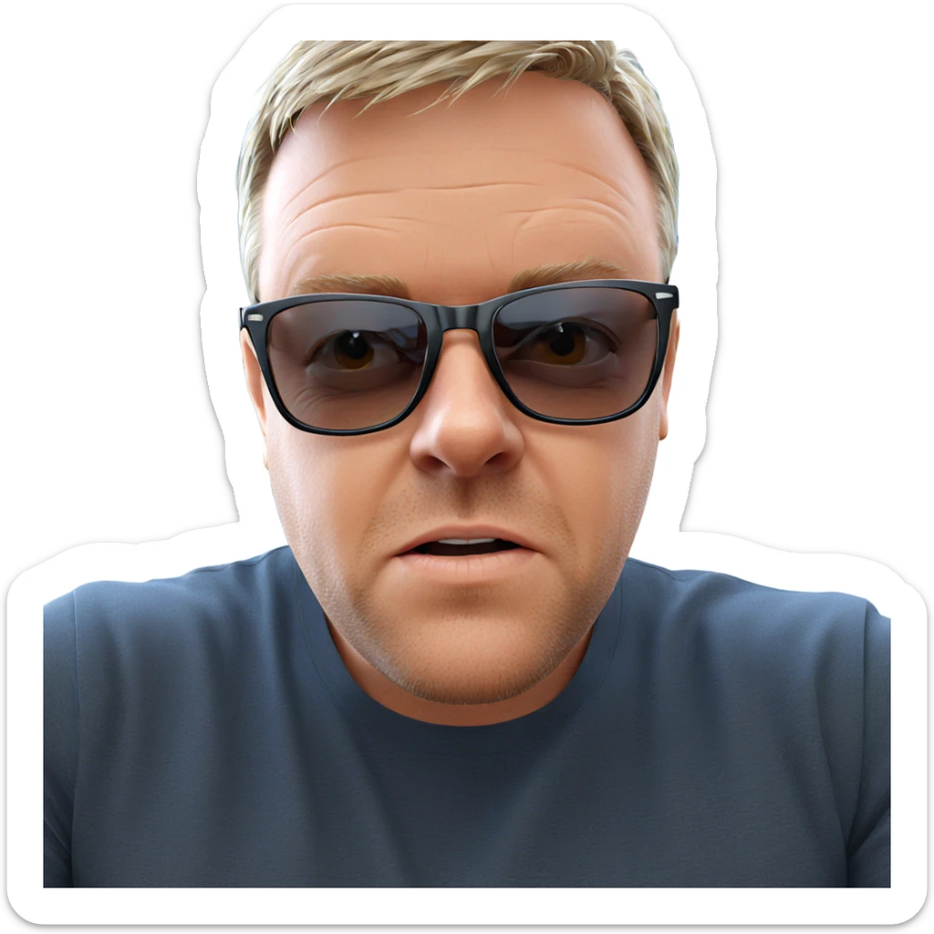 cool portrait of a man sticker