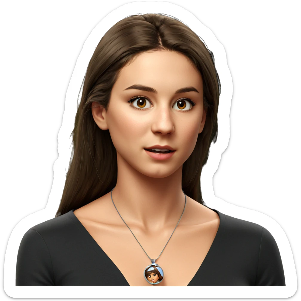 realistic portrait of a girl sticker