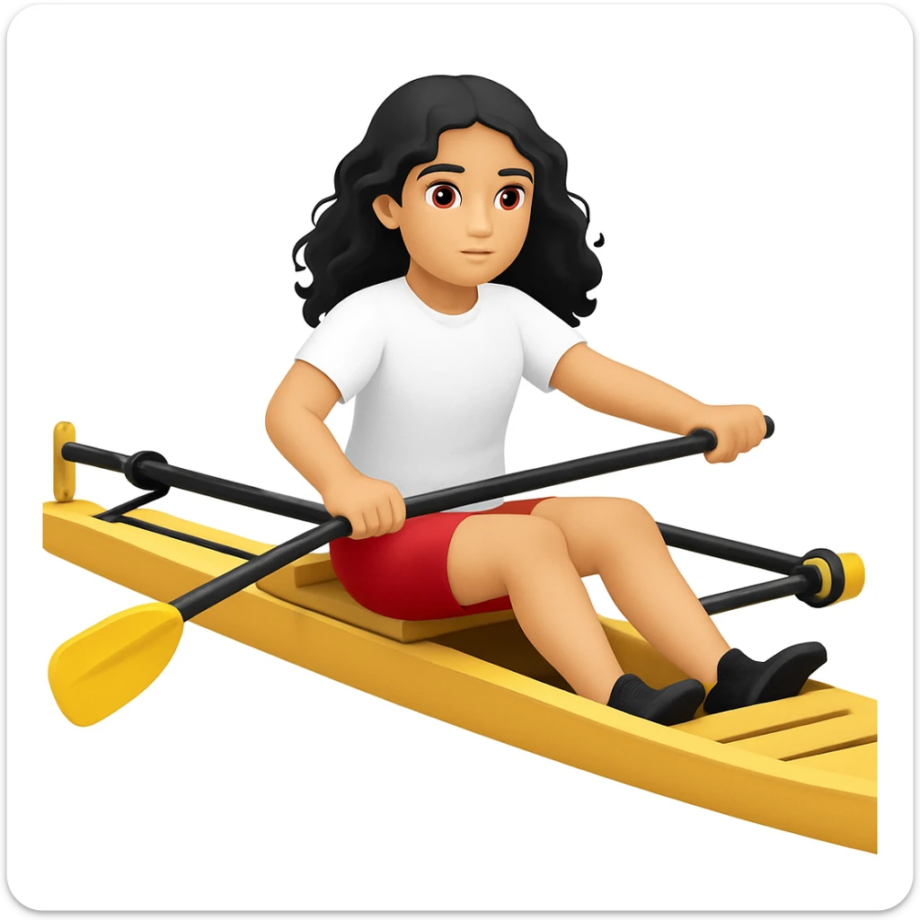 Make the girl's outfit red shorts and a white short-sleeved t-shirt in the style of apple style emojis sticker