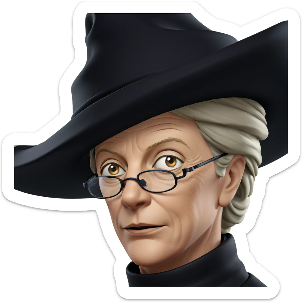 wise old woman in hat sticker