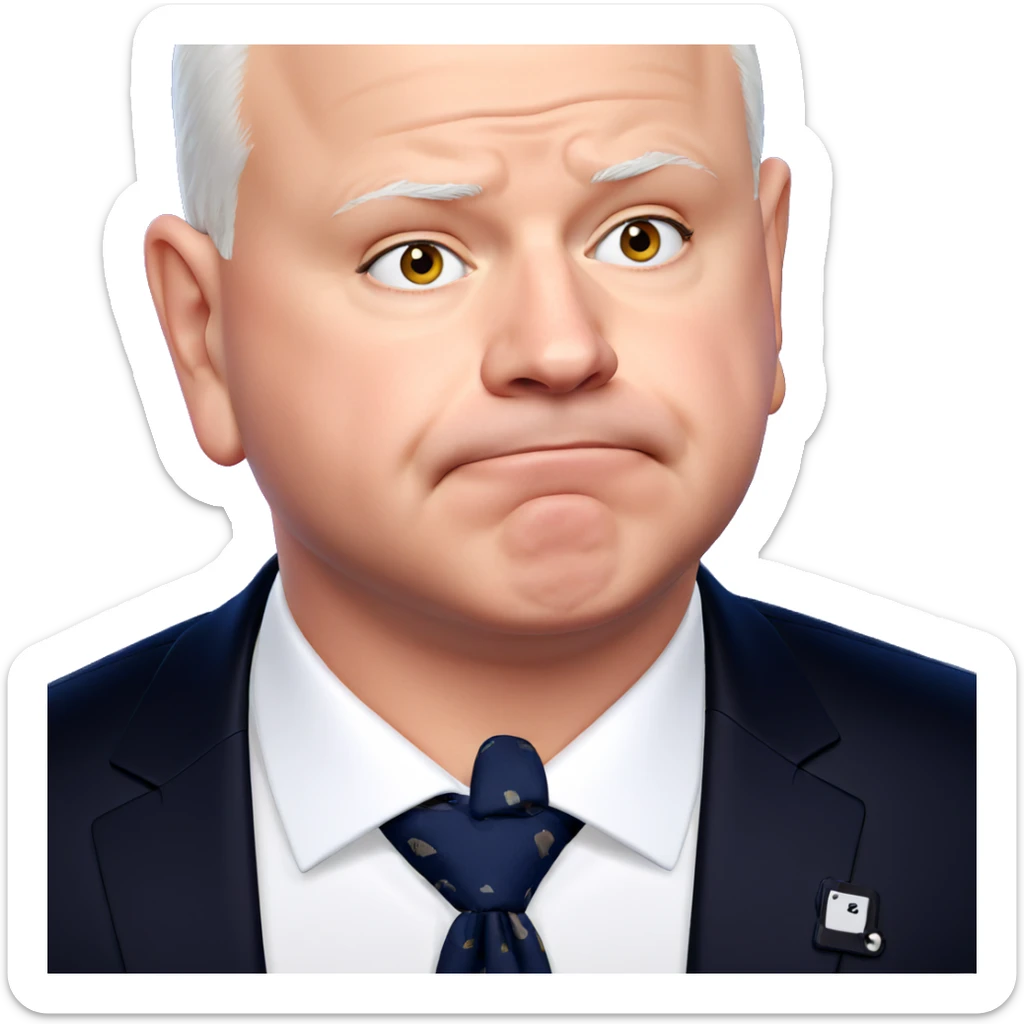 bald boy in white shirt sticker