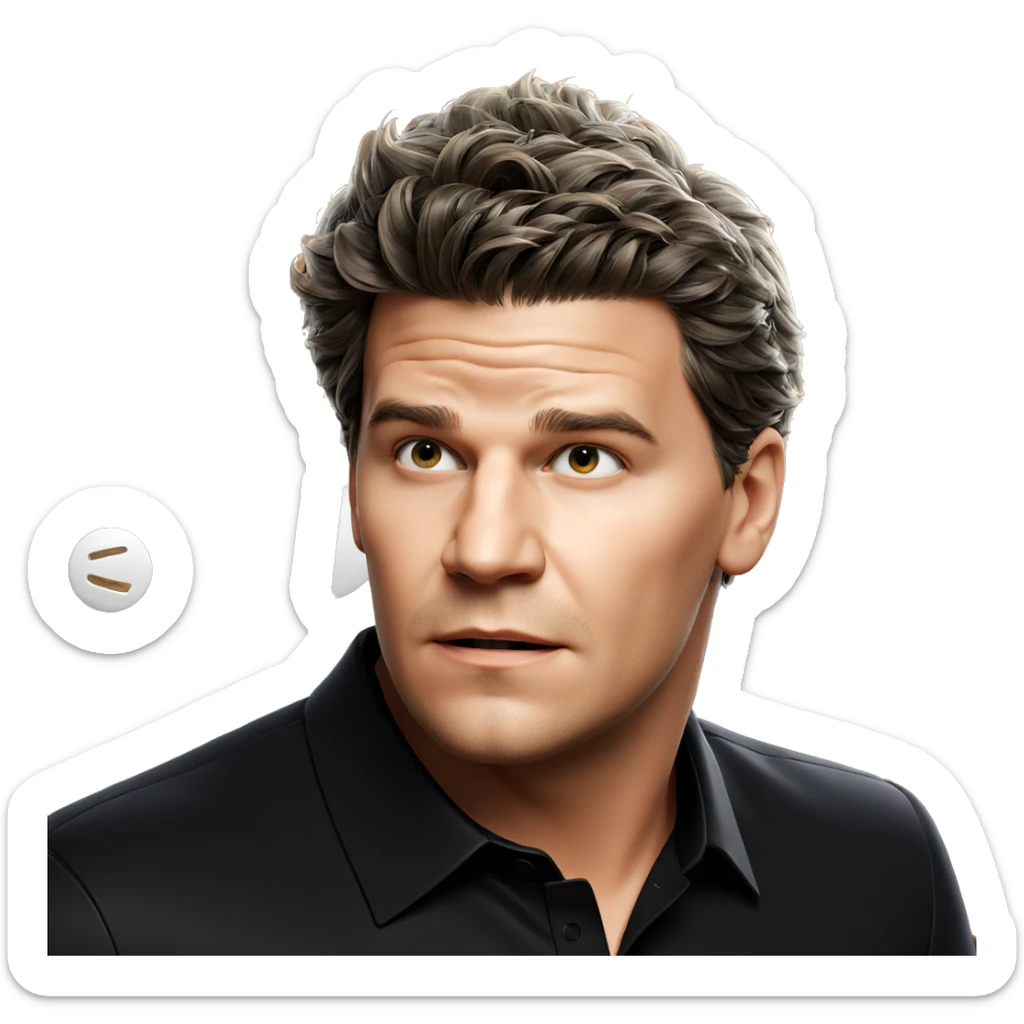 portrait of a boy in black sticker