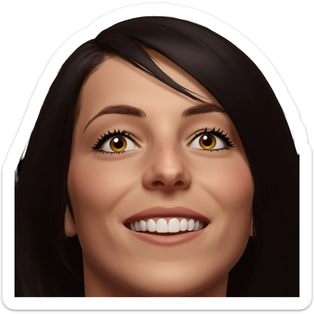 realistic portrait of girl sticker