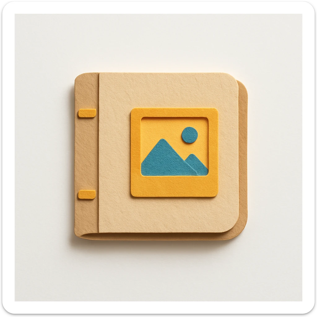 beige photo album sticker