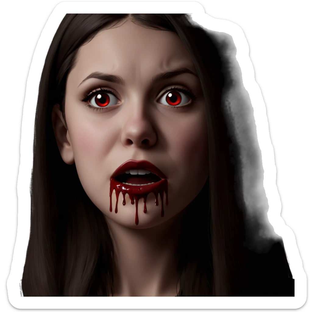 bloodstained beauty portrait sticker