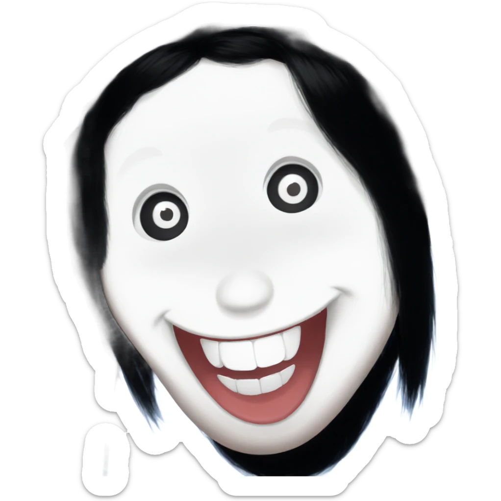 smiling horror parody character sticker