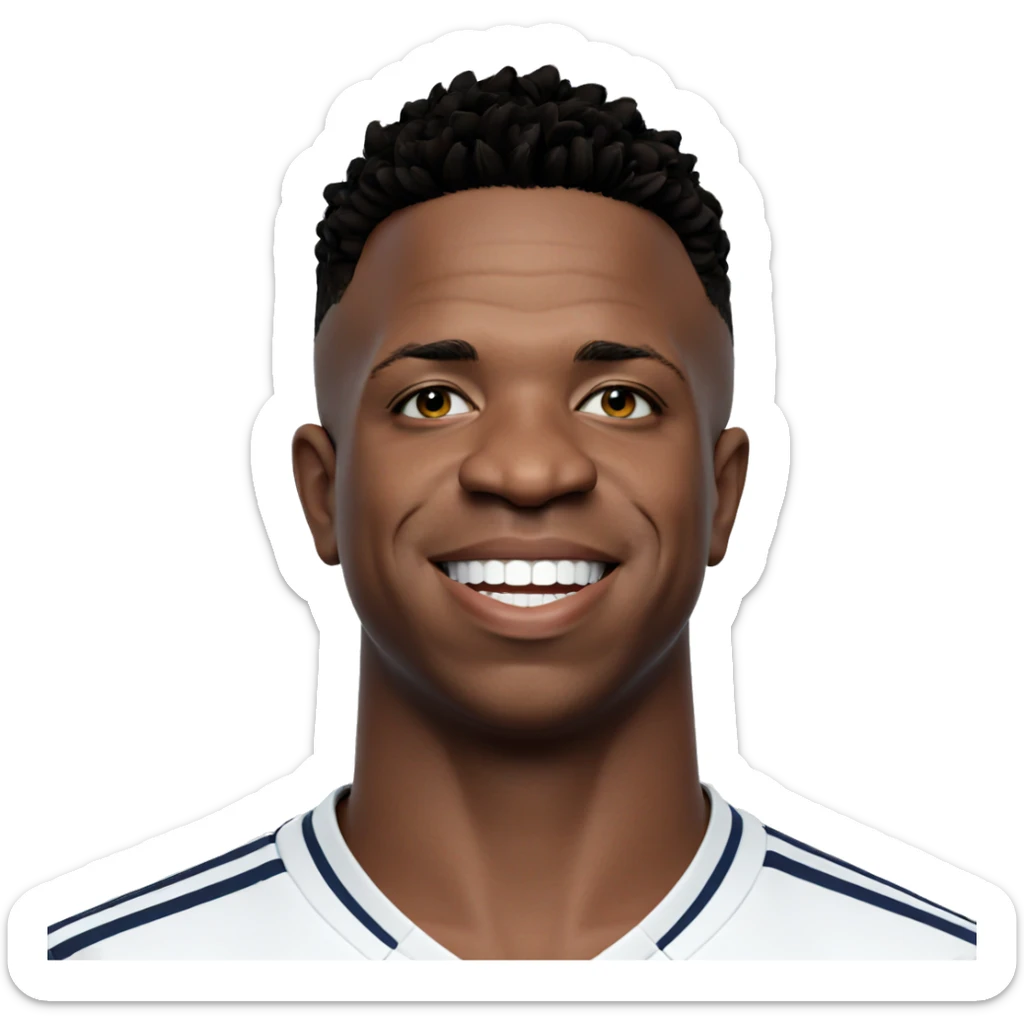 smiling boy portrait on white sticker