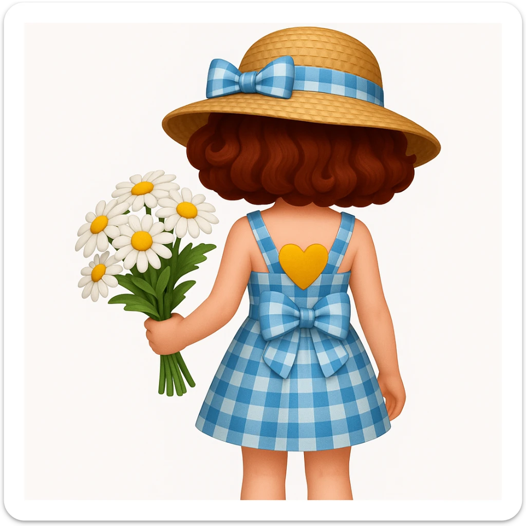 Change the hairstyle and hair color of the girl in the image, keeping the 3D iOS (Apple emoji) style. Keep all other details unchanged. The style should resemble the Apple emoji 3D look. sticker