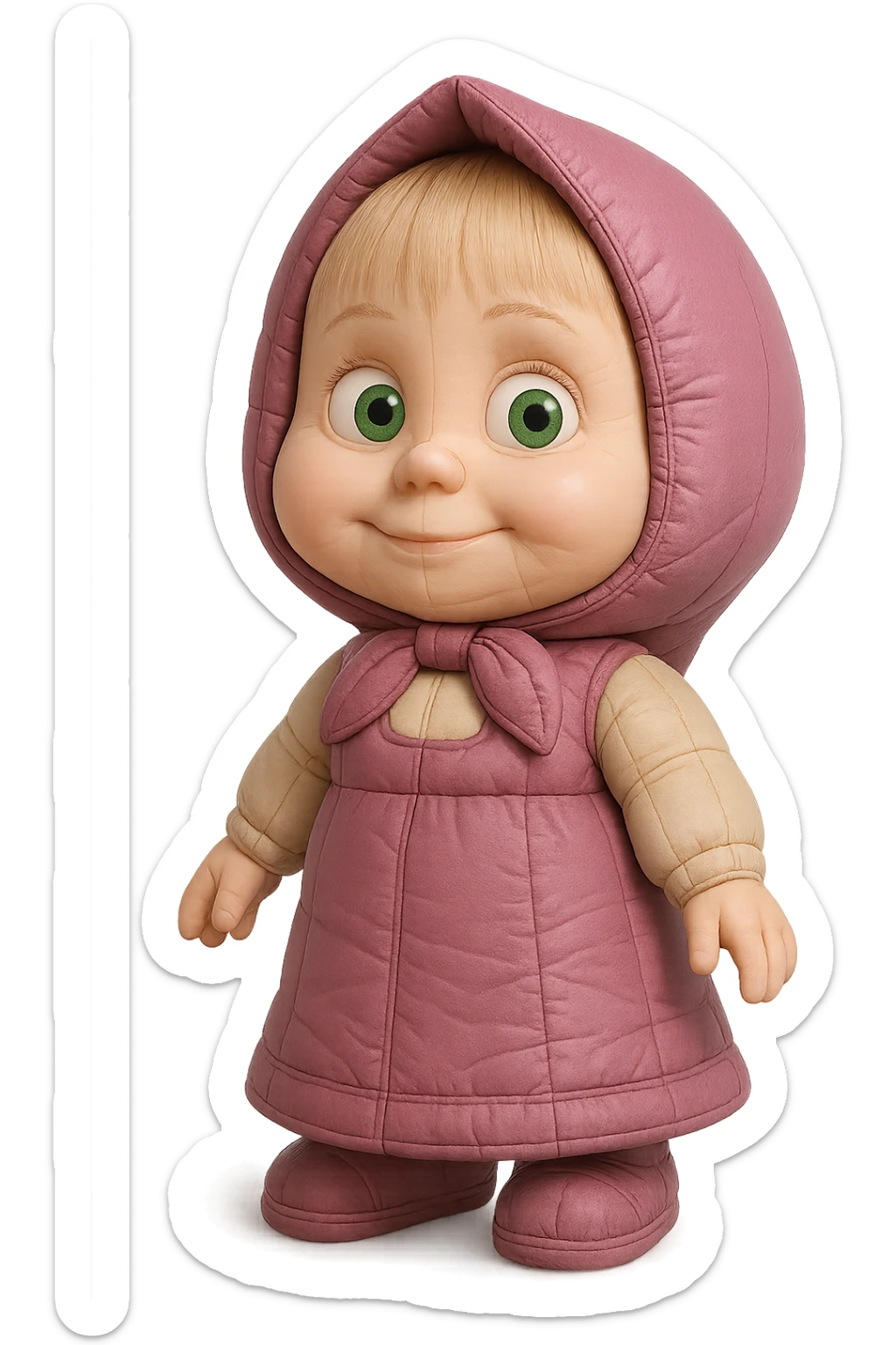 Masha from Masha and the Bear, simply standing, no bear, no dynamic pose sticker