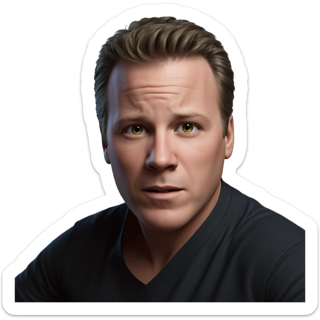 realistic portrait of a boy sticker