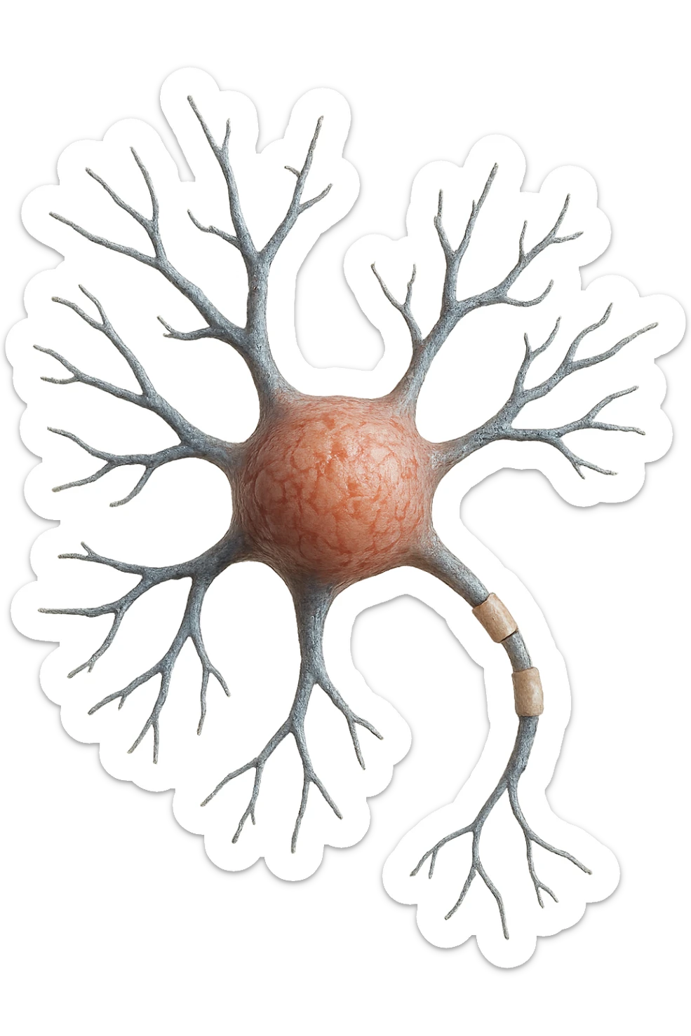 neurone umano anatomico iperrealistica in 3d sticker