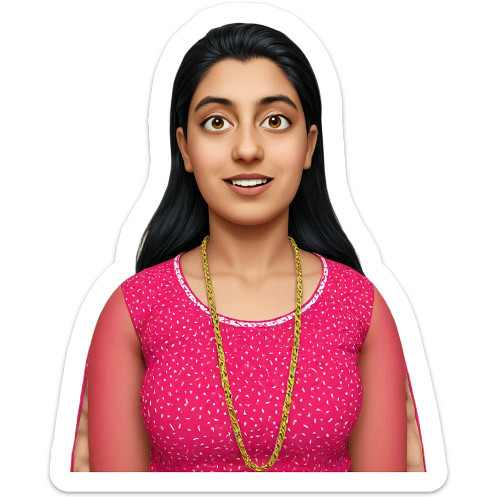 realistic portrait of girl sticker