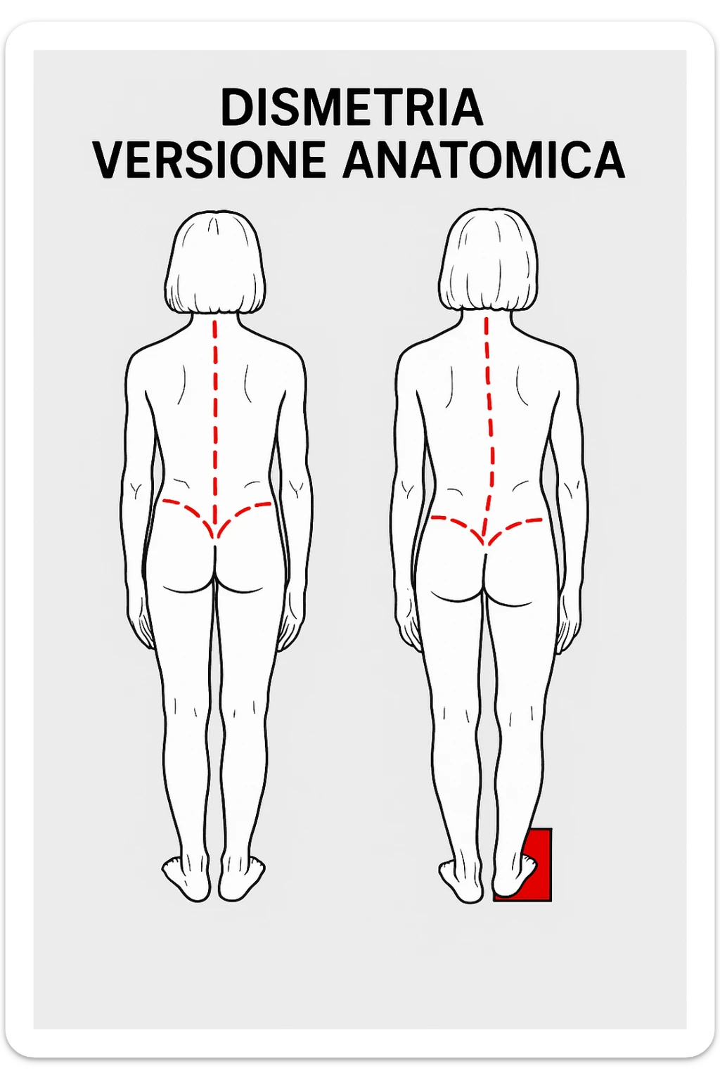Dismetria versione anatomica sticker