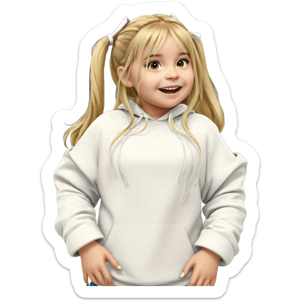 blonde twintails solo style sticker